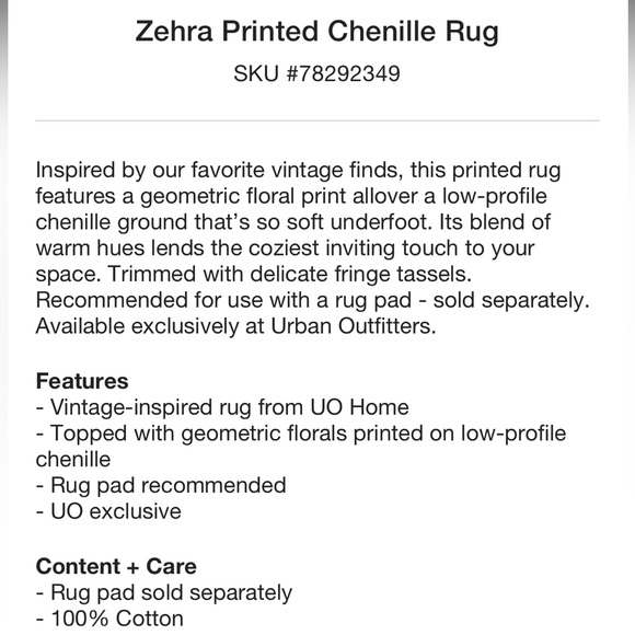 •urban outfitters chenille rug• - Picture 9 of 9